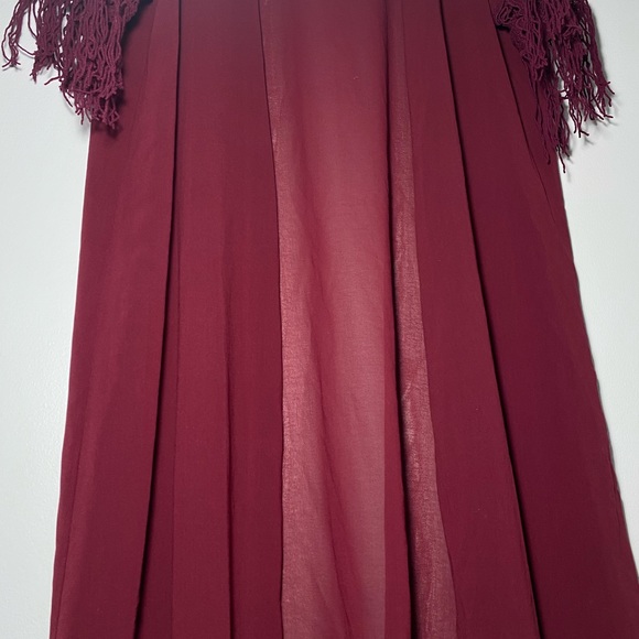 Cardigan Cover Up Large Burgundy - Picture 9 of 14